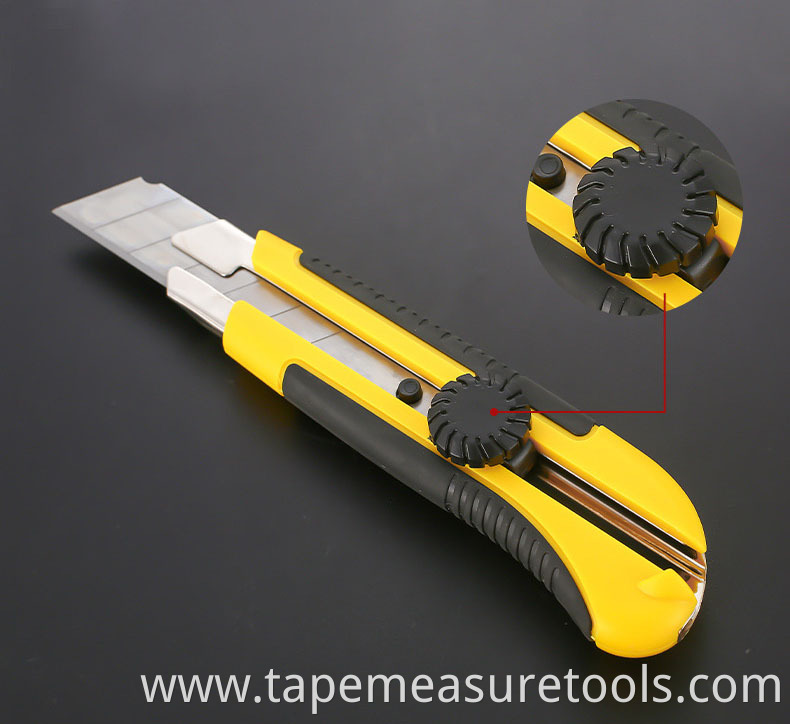 18mm high quality black blade rotate lock utility knife